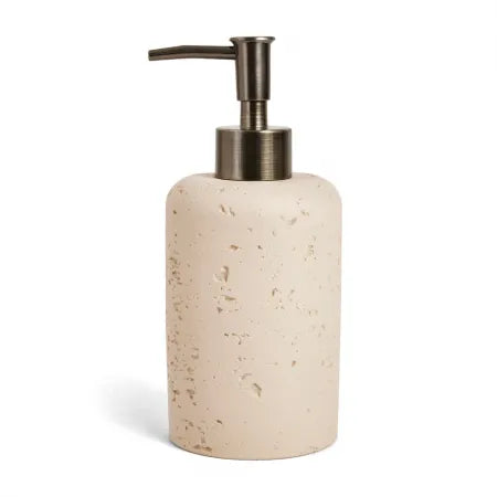 Copo Porta Escova de Dente em Cimento Bege Texturizado