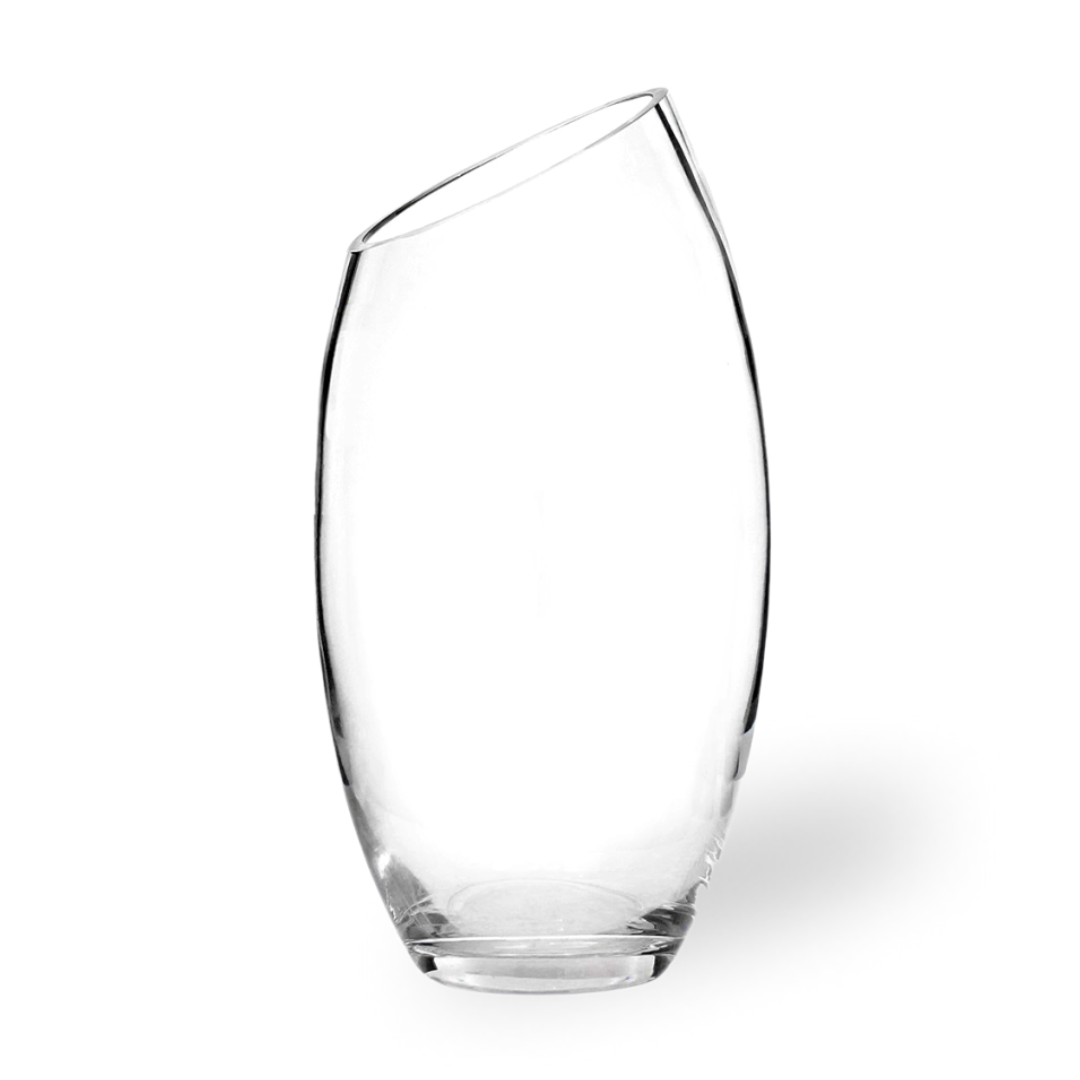 Vaso Oval em Vidro Boca Transversal 30