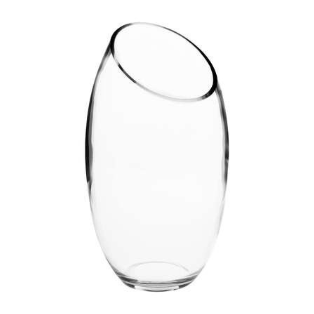 Vaso Oval em Vidro Boca Transversal 30