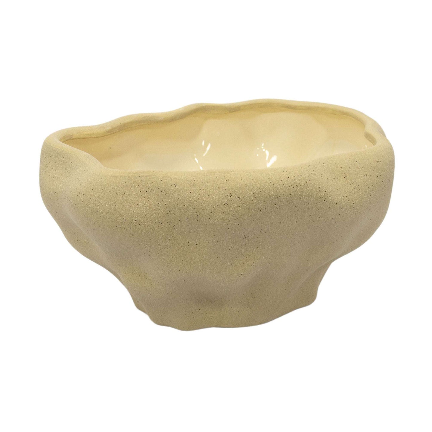 Centro de Mesa Uzuwi em Cerâmica Bege