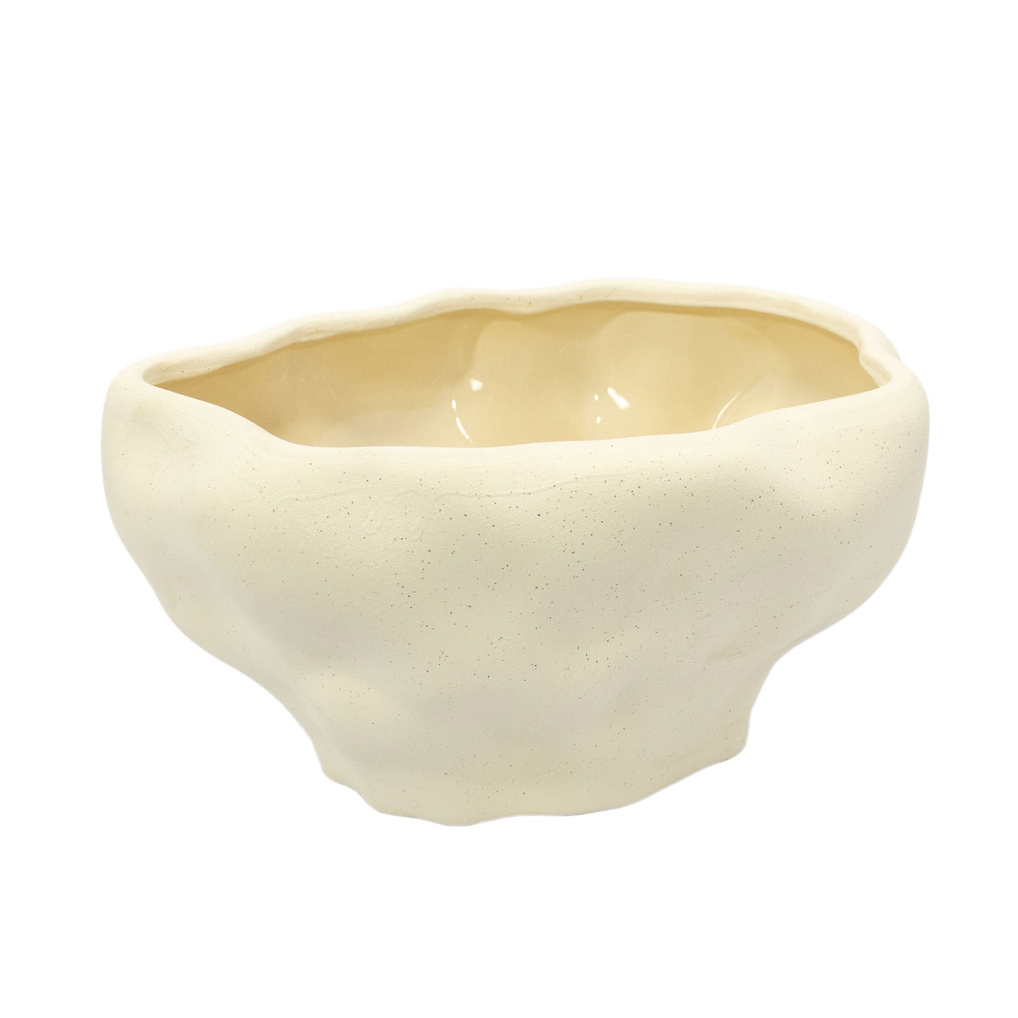 Centro de Mesa Uzuwi em Cerâmica Creme