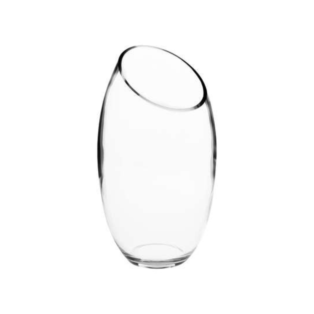 Vaso Oval em Vidro Boca Transversal 25