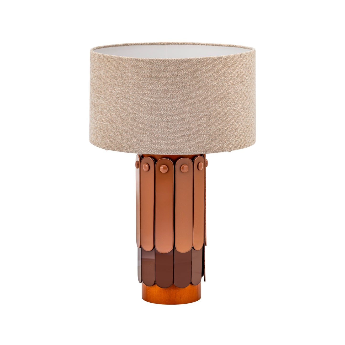 Luminária decorativa Lalique G da Hiyo em vidro com tons terrosos, versão grande para luz ambiente