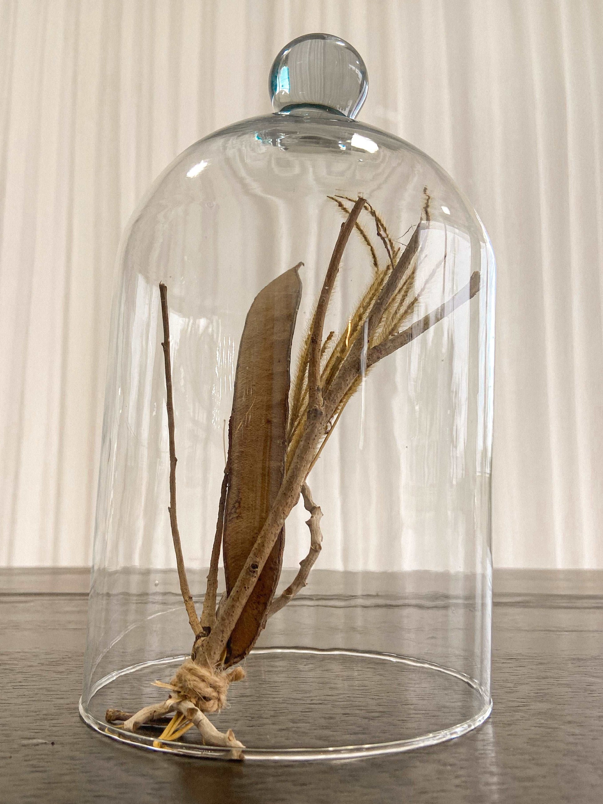 Redoma de Vidro Cúpula com Puxador 20cm e 25cm