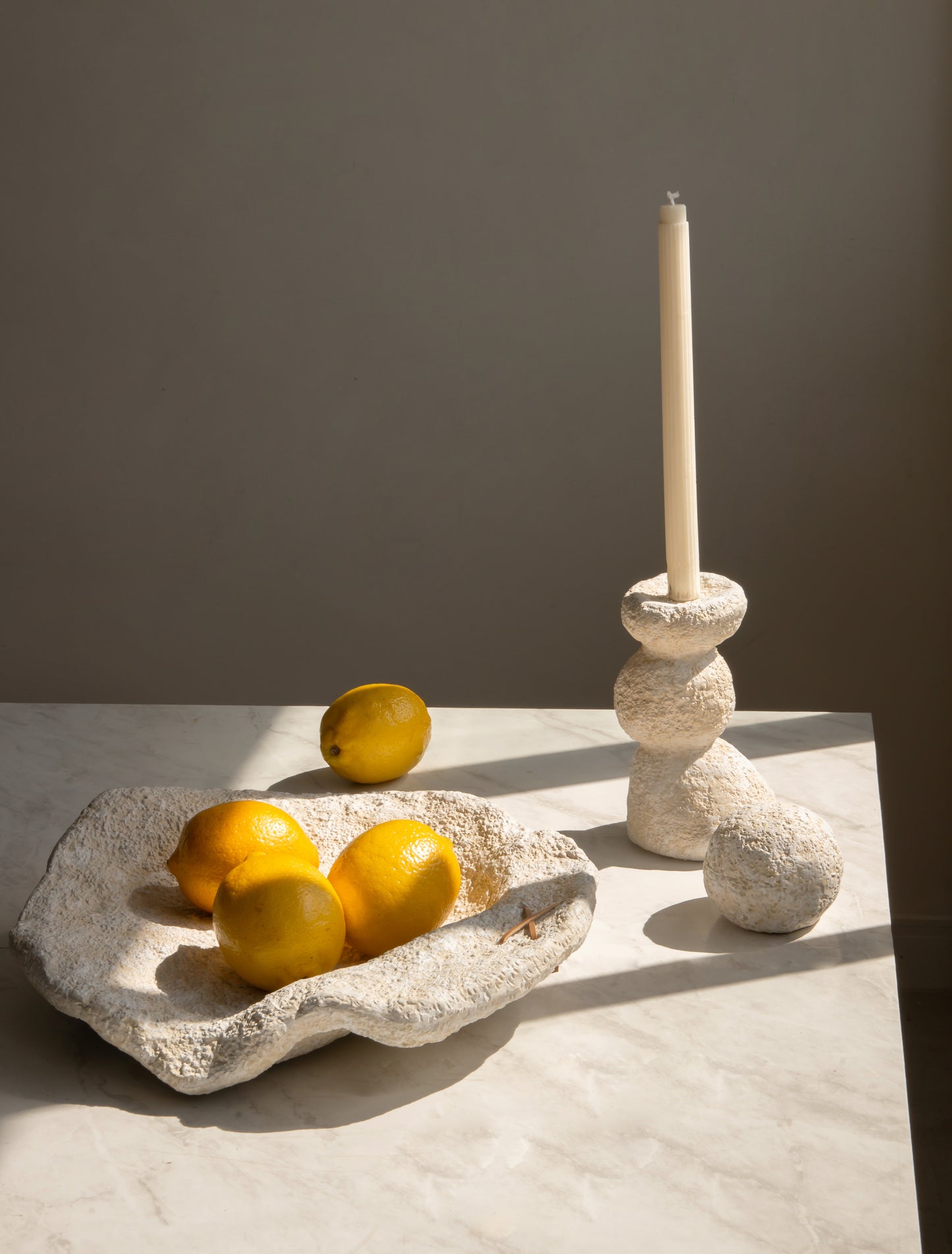 Esferas Decorativas P Orgânica Textura de Pedra - Coleção Chert