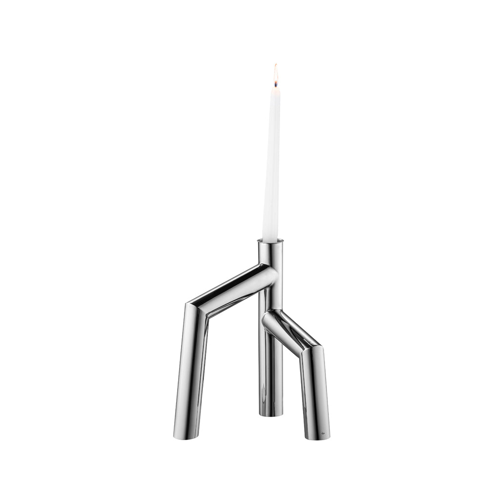 Castiçal Escora Inox revestido em Ouro 24K - Zanini de Zanine