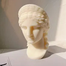 Vela Decorativa Branca Busto Hera