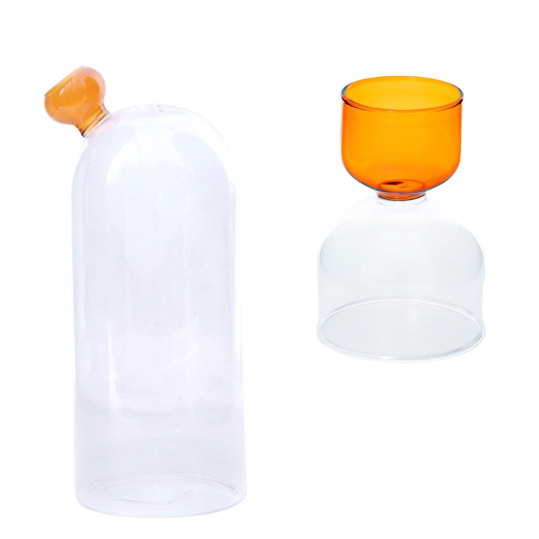 Kit Vela em Pó Aromática + Conjunto de Vasos de vidro Nórdico