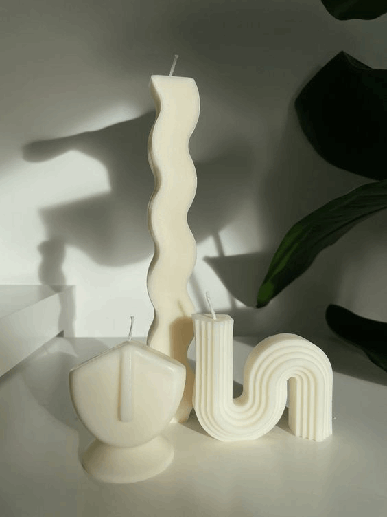 Vela Decorativa Ondulada