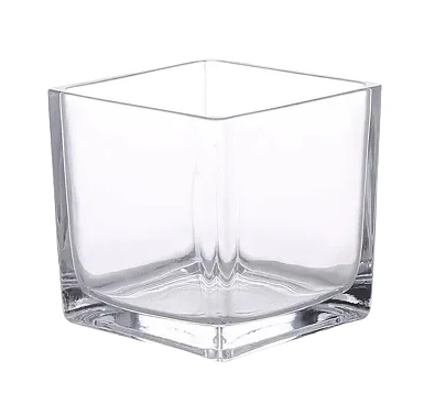 VASO DECORATIVO DE VIDRO 12X12CM