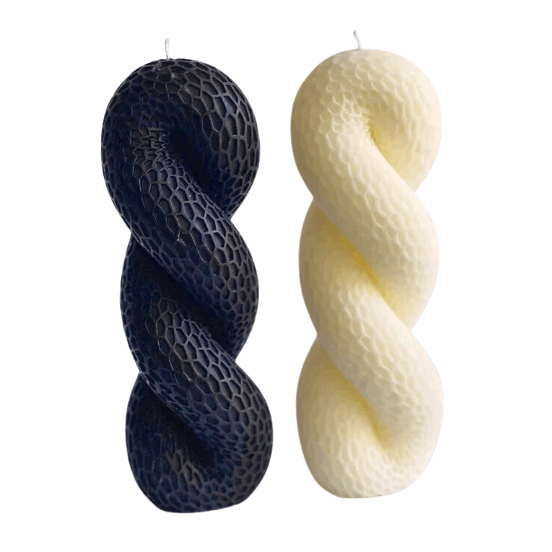 Vela Decorativa Espiral da Renovação Branca