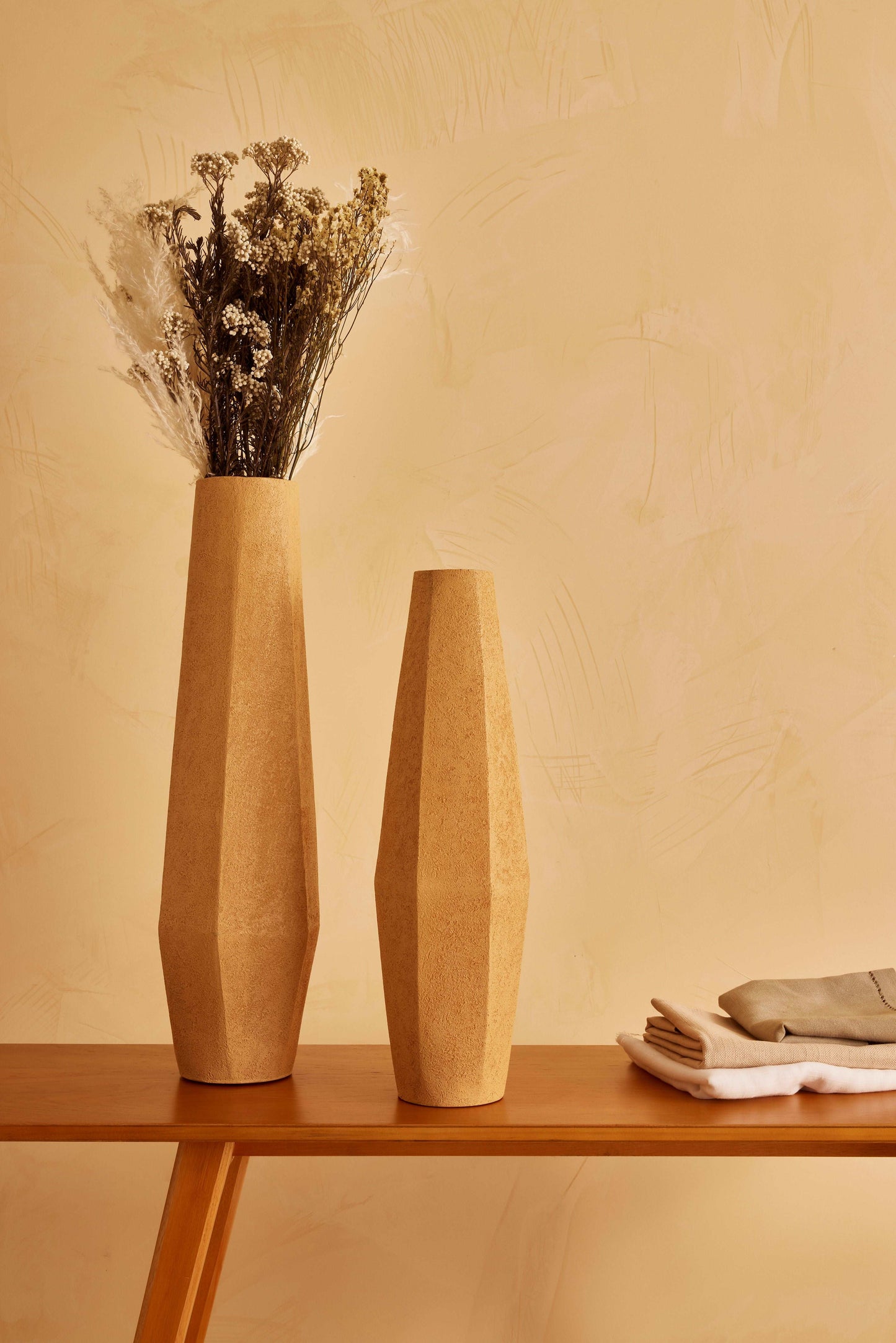Vaso Decorativo Muna Nude Orgânico Alto