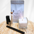 Kit Premium Vela em Pó Hiyo + Essência + Acendedor Elétrico USB — O Mais Completo Top de Linha