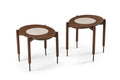 Mesa Lateral em Madeira e Metal com Detalhe em Porcelanato - N.02