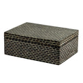 Caixa Decorativa Brick com Textura em Tijolo Preto e Formato Retangular - G