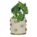 Vaso Decorativo Grit com Textura e Esferas em Madeira com Suporte - G