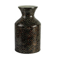 Vaso Decorativo Brick com Textura em Tijolo Preto