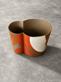 Cesto Decorativo Gomos em Tons Terracota Duplo