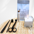 Kit Premium Vela em Pó Hiyo + 3 Acessórios + Recipiente + Essência — Experiência Completa de Aromaterapia