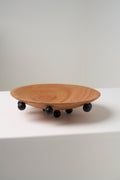 Bowl Decorativo Joboticabeira em Madeira Natural e Detalhes Preto - GG