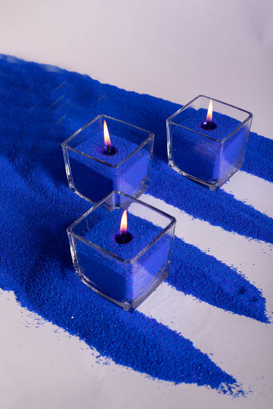 Vela em Pó Colorida - Vela Azul