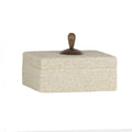 Conjunto Lavabo Grit com Textura Areia e Tampa em Madeira Detalhe em Gota - 2pcs