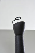 Coleção Figa - Vaso PP - Madeira: Ebanizada / Acessório: Metal Preto