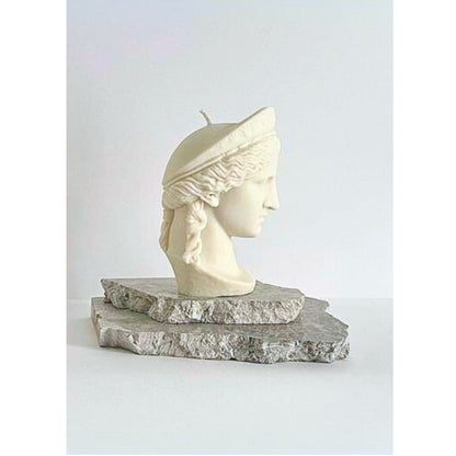 Vela Decorativa Branca Busto Hera