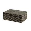 Caixa Decorativa Brick com Textura em Tijolo Preto e Formato Retangular - M