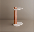 Mesa de Apoio em Madeira e Textura Casca de Ovo N.01
